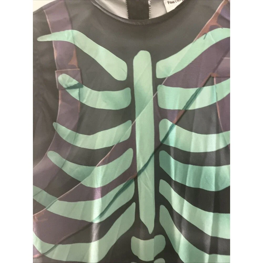 Fortnite Skull Trooper Kid 1-Piece Halloween Costume Jumpsuit Pick Your Size